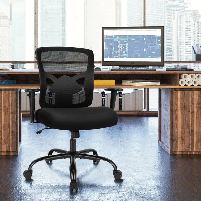 400LBS Mesh Big and Tall Office Chair Swivel Task Chair Costway