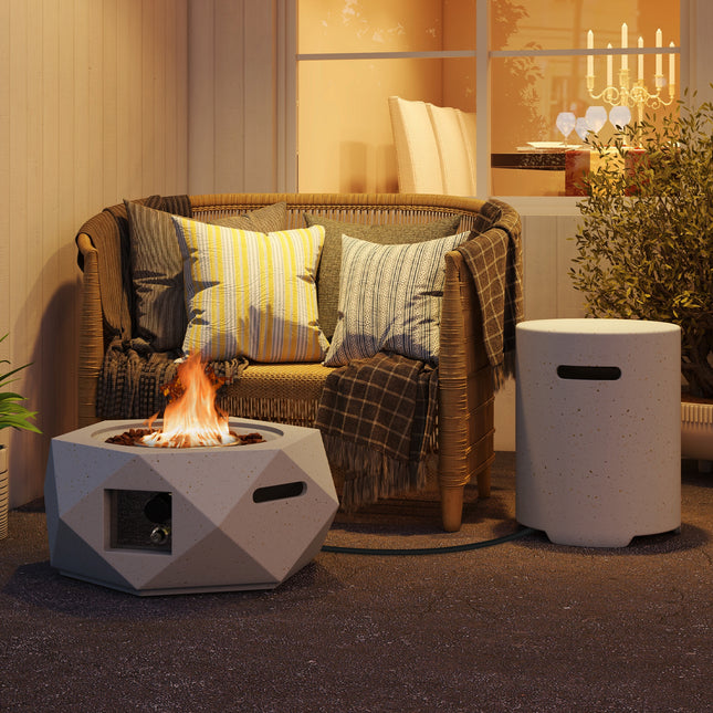 40 000 BTU Fire Pit Table Set with Stainless Steel Burner