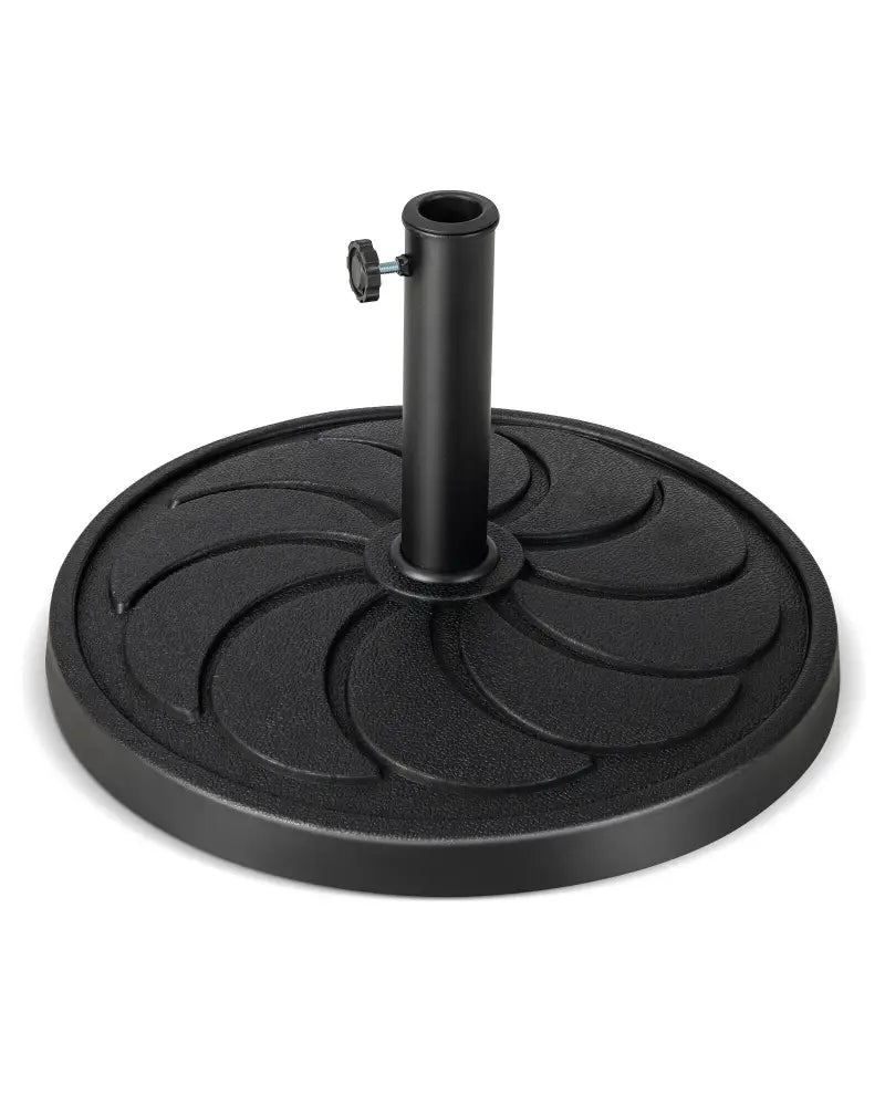 40LBS 21.5Inch Round Outdoor Umbrella Base - Black - Outdoor Umbrella Bases