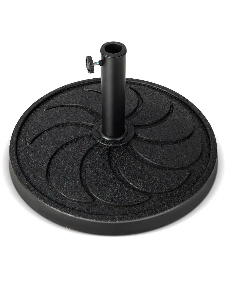 40LBS 21.5Inch Round Outdoor Umbrella Base - Black - Outdoor Umbrella Bases