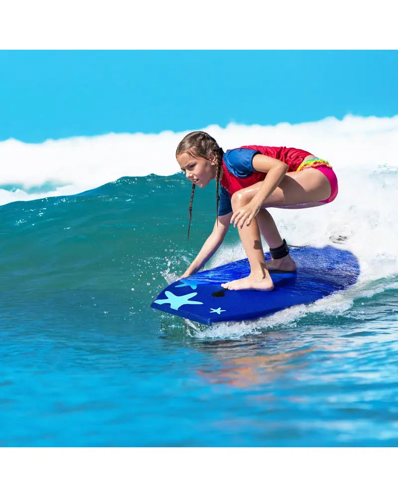 41 Inch Lightweight Super Portable Surfing Bodyboard-L - Blue - Surfing