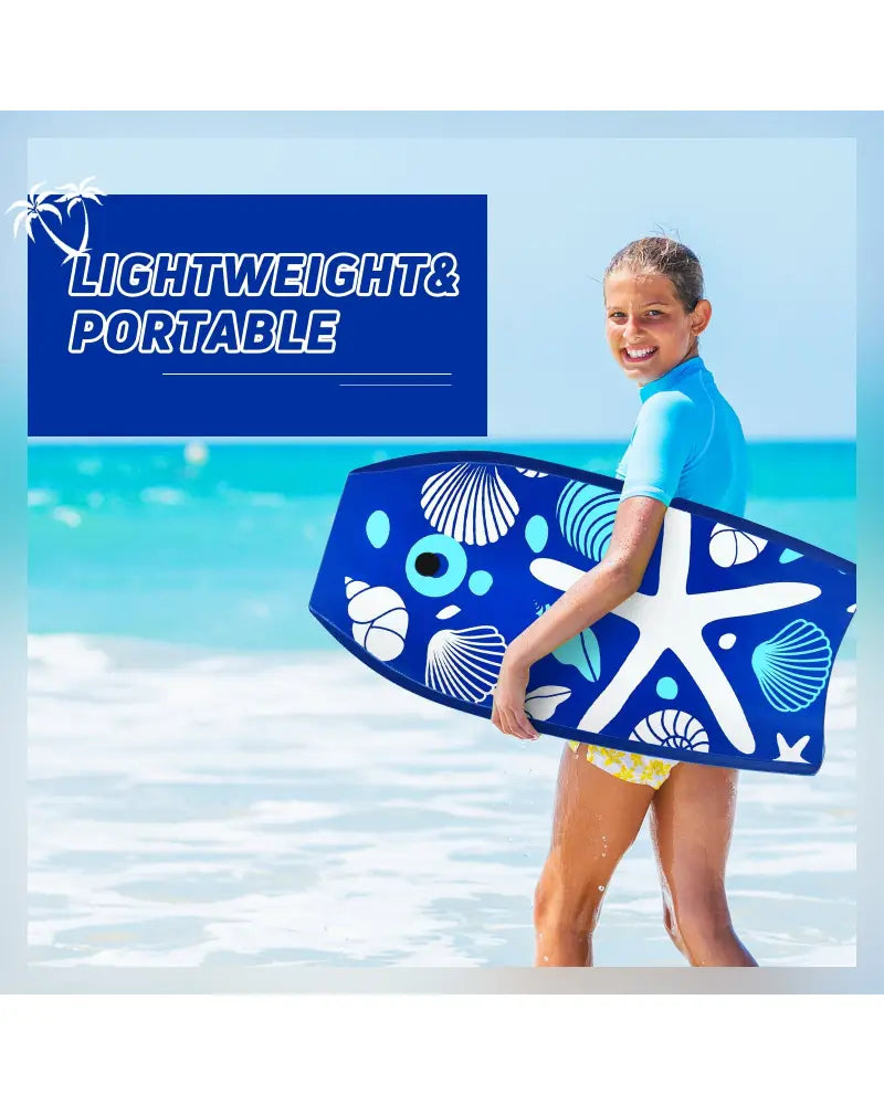 41 Inch Lightweight Super Portable Surfing Bodyboard-L - Blue - Surfing