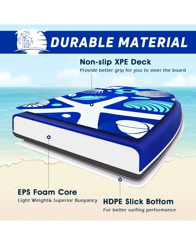 41 Inch Lightweight Super Portable Surfing Bodyboard-M - Blue - Surfing
