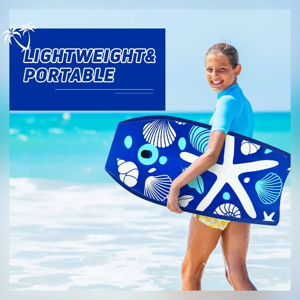 41 Inch Lightweight Super Portable Surfing Bodyboard-S - Blue - Surfing