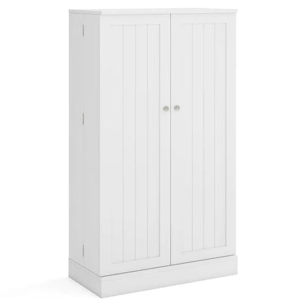 41 Inch Tall Pantry Cabinet Kitchen Storage Cabinet with Doors and Shelves-White Costway