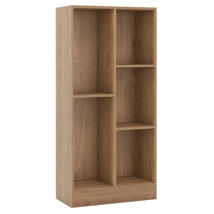 41 Inches 5-Cube Floor Bookcase with 2 Anti-Tipping Kits-Natural Costway