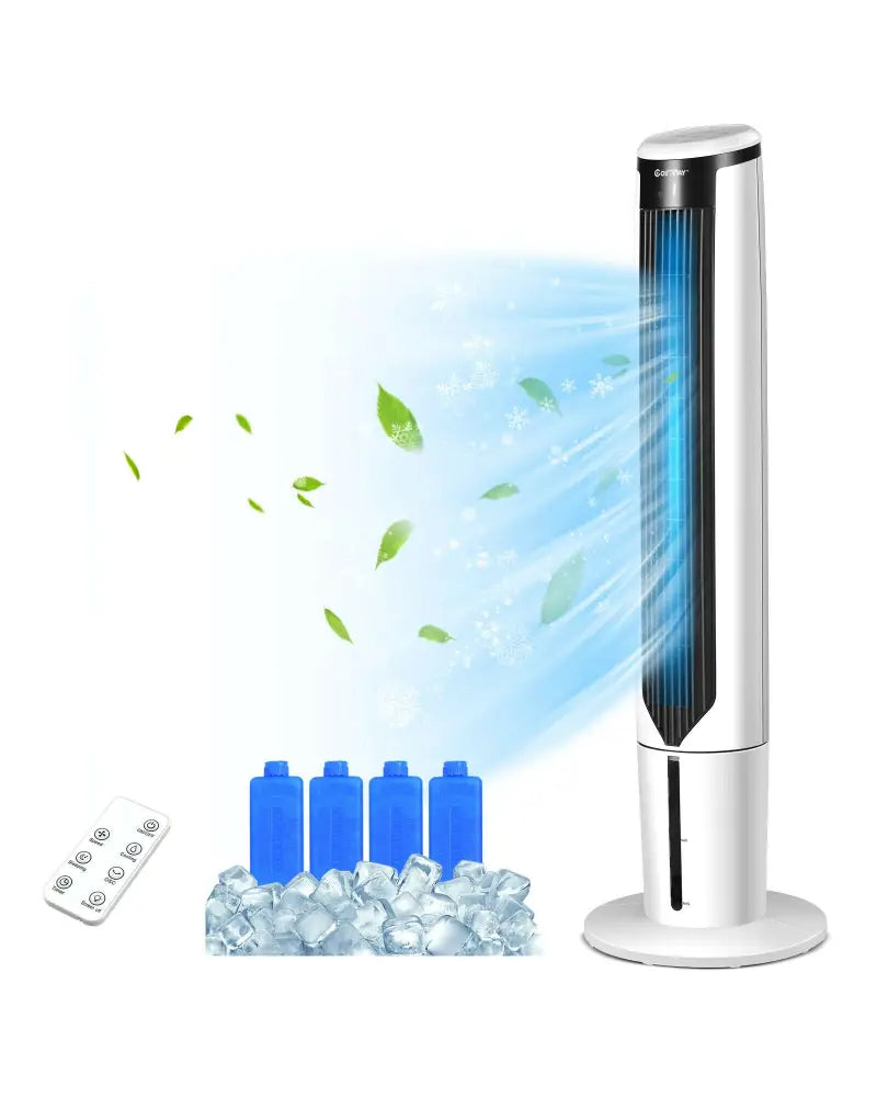 41 Inches Evaporative Air Cooler with 3 Modes and 3 Speeds - White - Air Coolers