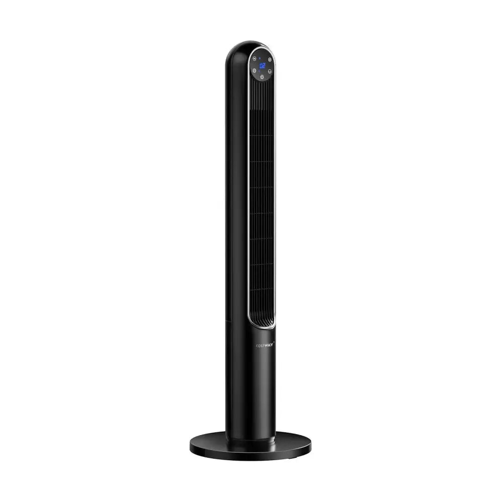 42 Inch 80 Degree Tower Fan with Smart Display Panel and Remote Control-Black Costway