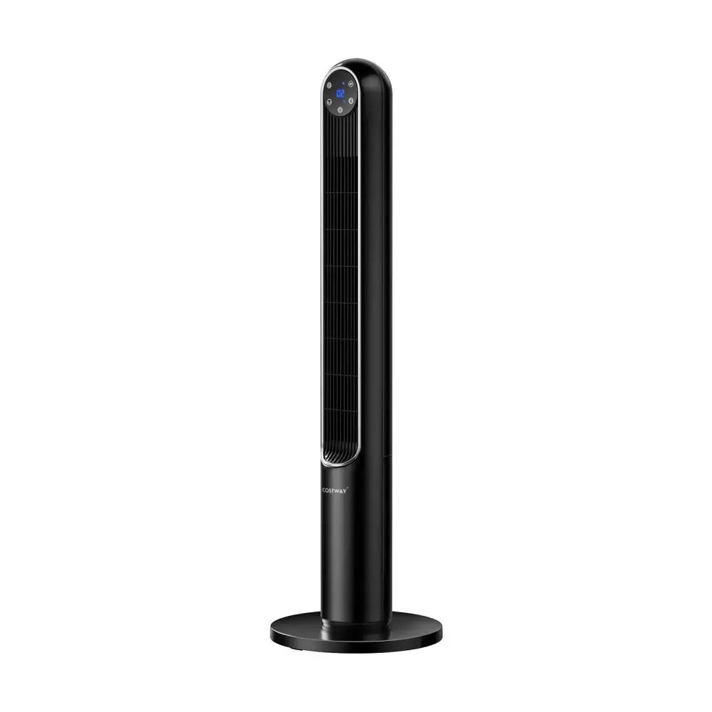 42 Inch 80 Degree Tower Fan with Smart Display Panel and Remote Control-Black Costway