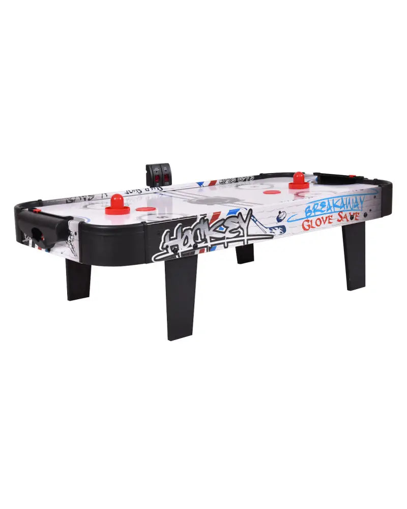 42 Inch Air Powered Hockey Table Top Scoring 2 Pushers - White - Game Room