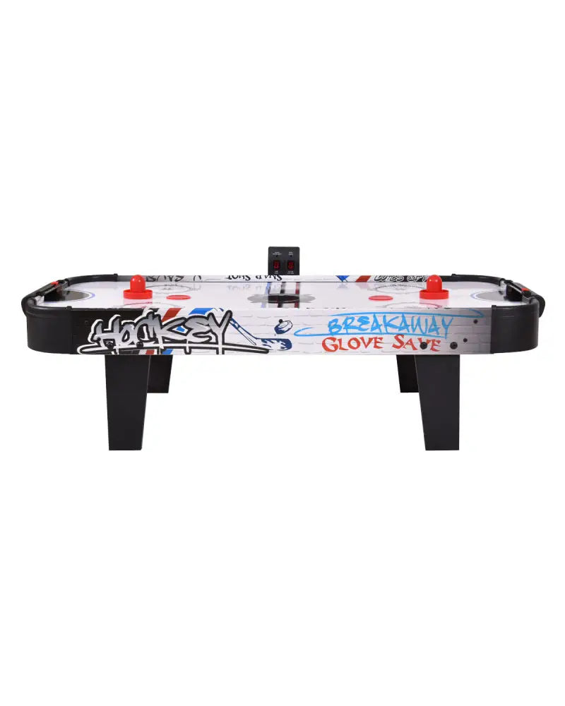 42 Inch Air Powered Hockey Table Top Scoring 2 Pushers - White - Game Room