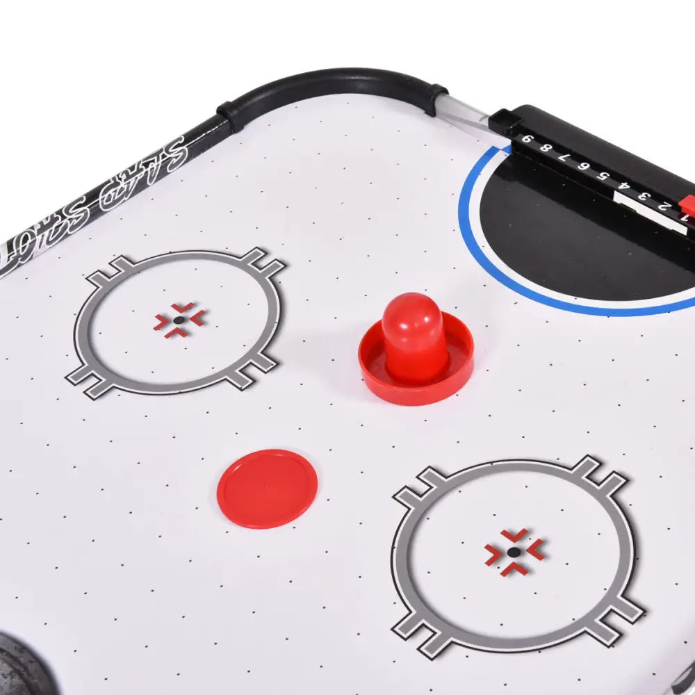 42 Inch Air Powered Hockey Table Top Scoring 2 Pushers - White - Game Room