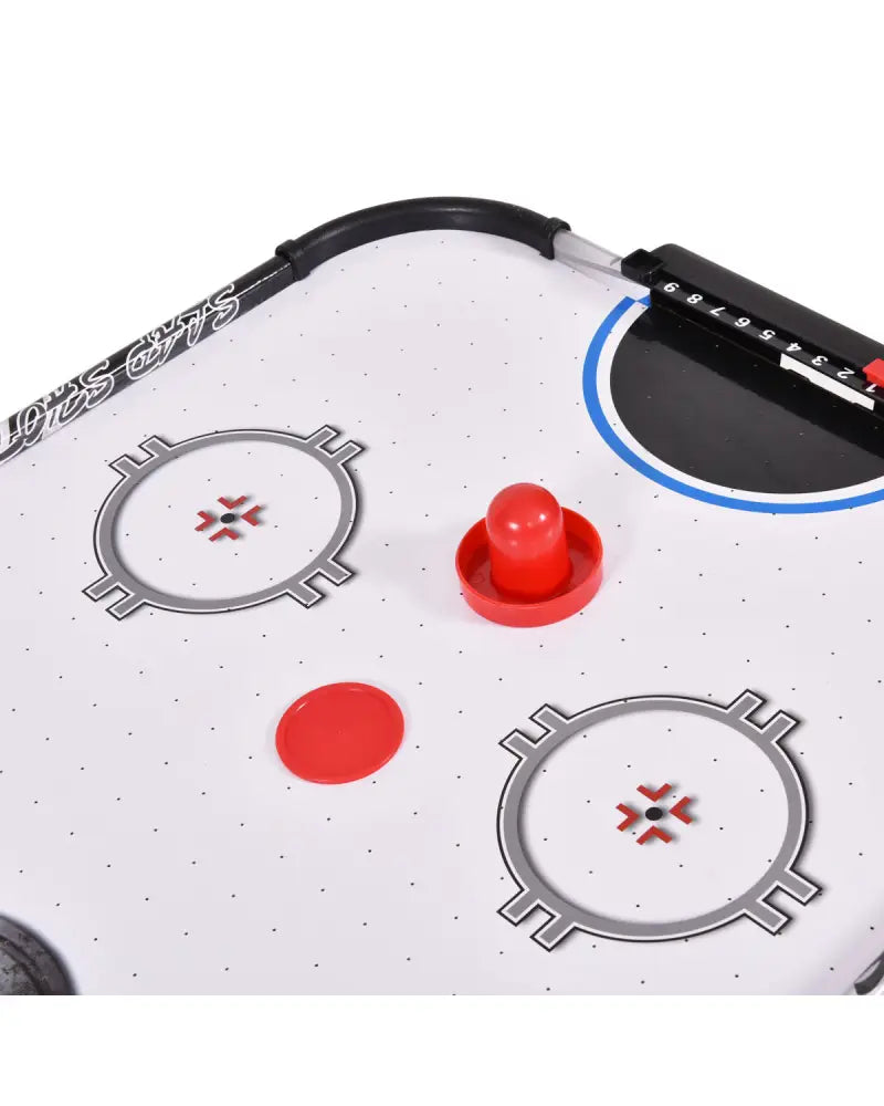 42 Inch Air Powered Hockey Table Top Scoring 2 Pushers - White - Game Room