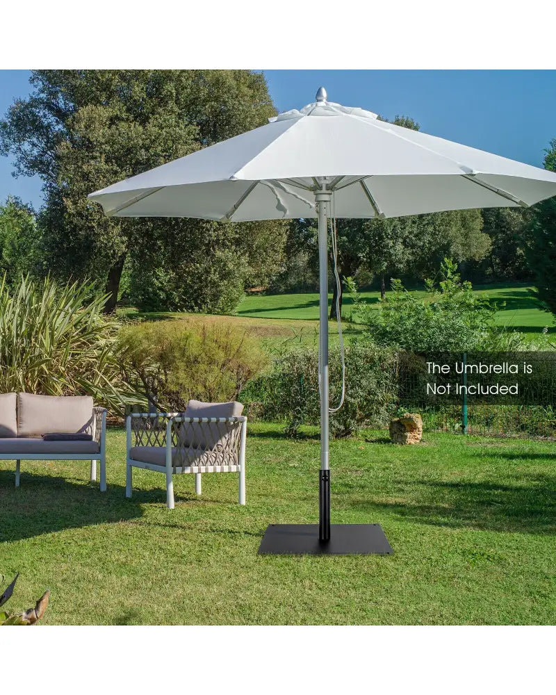 42 LBS Weighted 25 Inch Square Patio Umbrella Base - Black - Outdoor Umbrella Bases