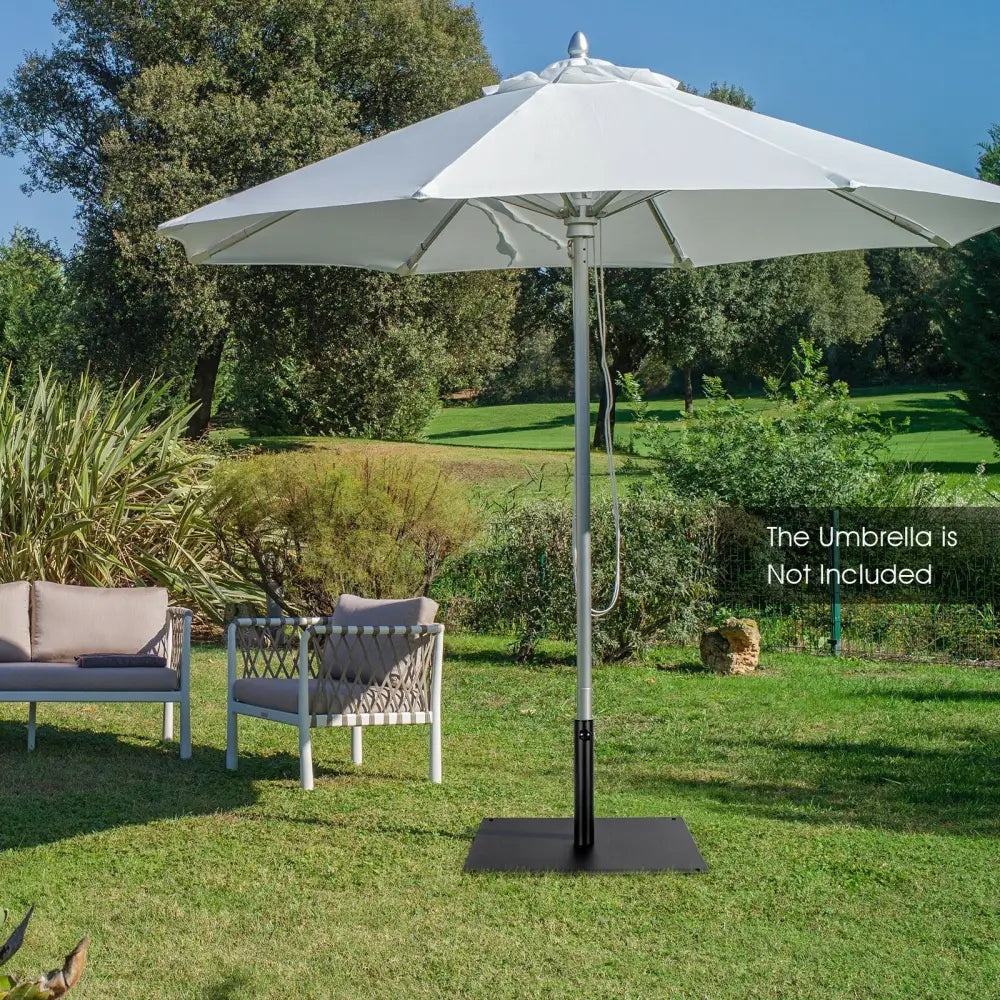 42 LBS Weighted 25 Inch Square Patio Umbrella Base - Black - Outdoor Umbrella Bases