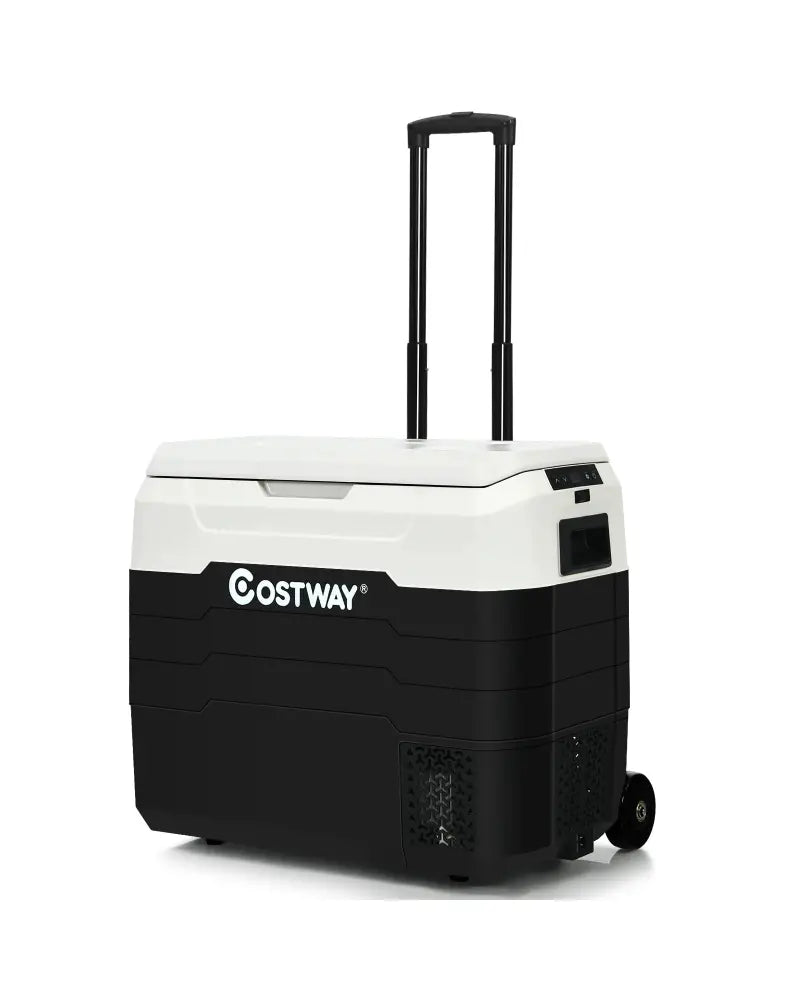 42 QT Portable Dual-Zone Car Refrigerator-White - White - Coolers