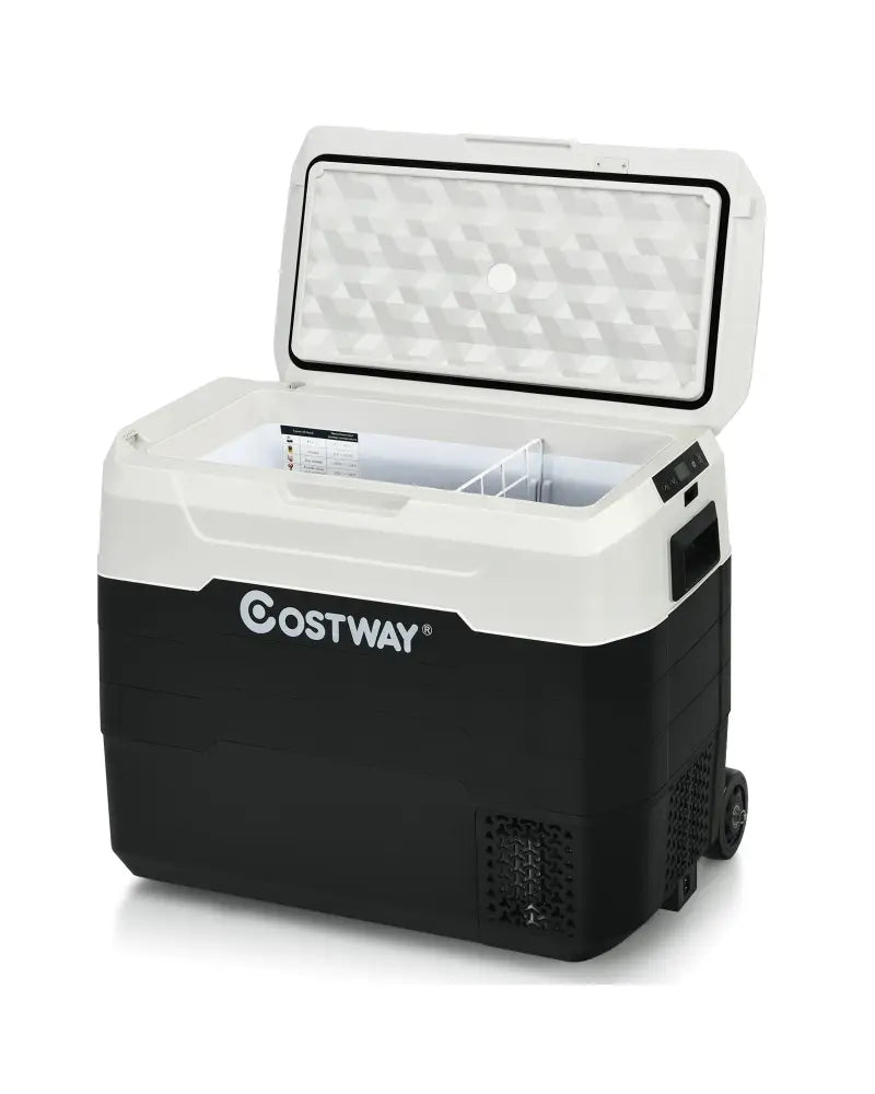 42 QT Portable Dual-Zone Car Refrigerator-White - White - Coolers