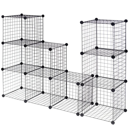 42’’ x 14’’ x 56’’ DIY 12-Cube Metal Grid Wire Storage Cubes - Clothing & Closet Storage