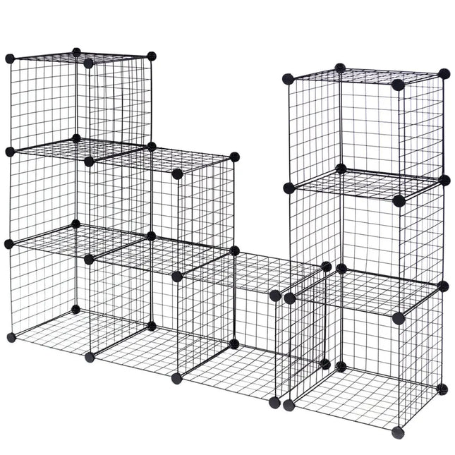 42’’ x 14’’ x 56’’ DIY 12-Cube Metal Grid Wire Storage Cubes - Clothing & Closet Storage