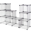 42’’ x 14’’ x 56’’ DIY 12-Cube Metal Grid Wire Storage Cubes - Clothing & Closet Storage