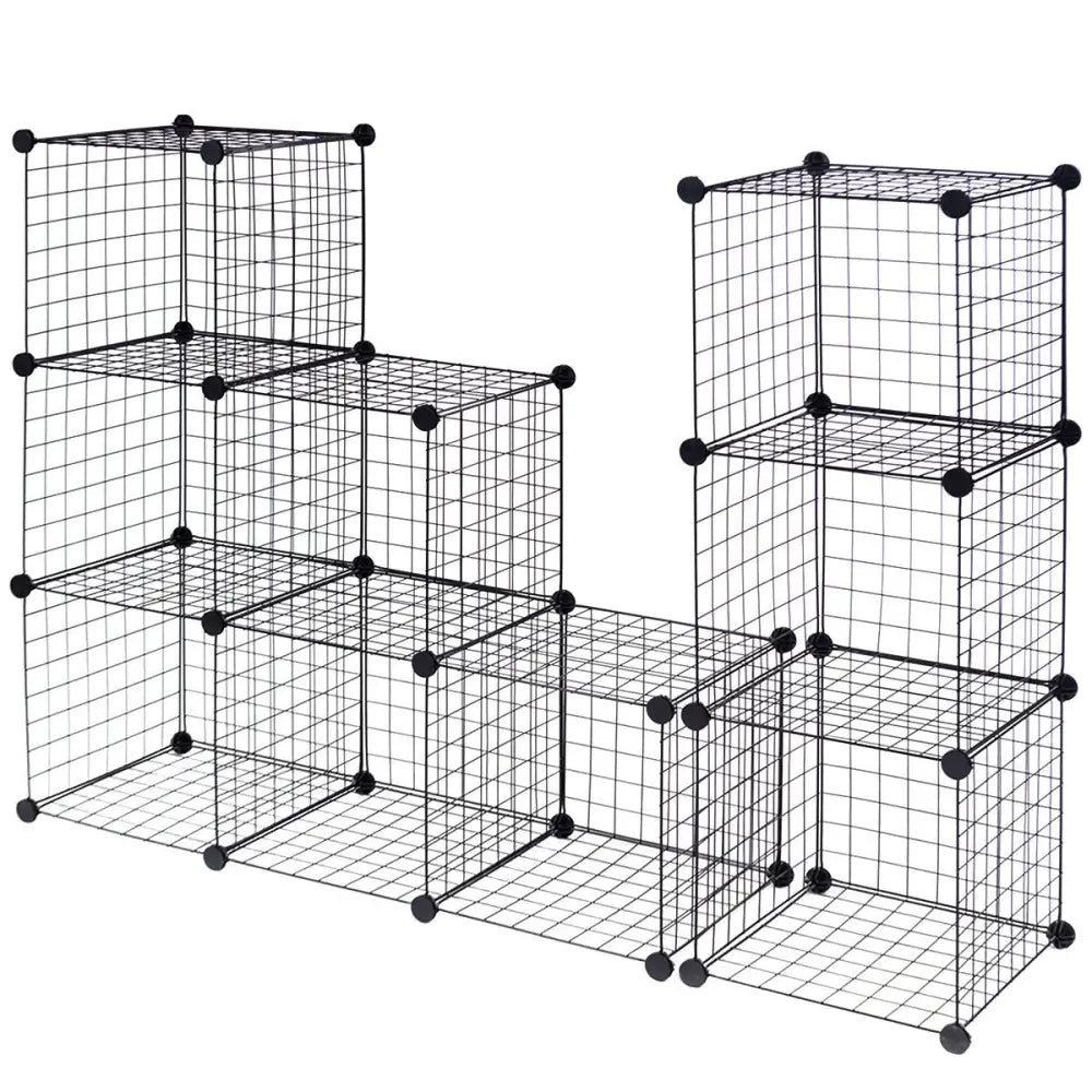 42’’ x 14’’ x 56’’ DIY 12-Cube Metal Grid Wire Storage Cubes - Clothing & Closet Storage