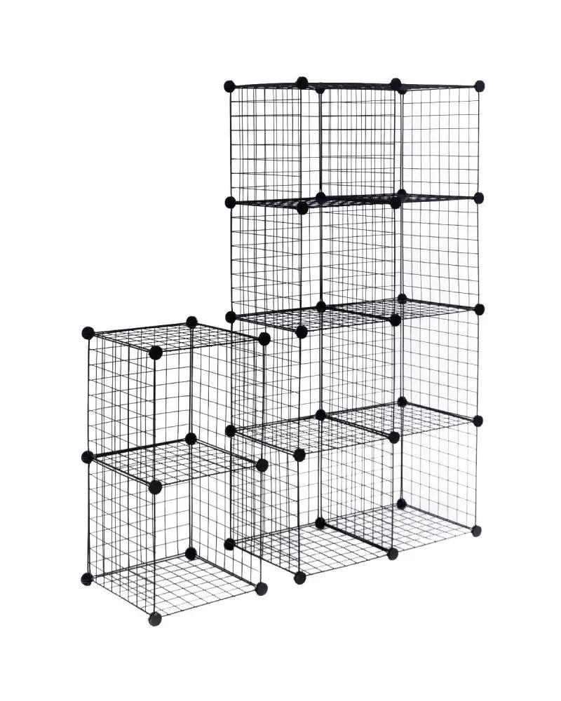 42’’ x 14’’ x 56’’ DIY 12-Cube Metal Grid Wire Storage Cubes - Clothing & Closet Storage