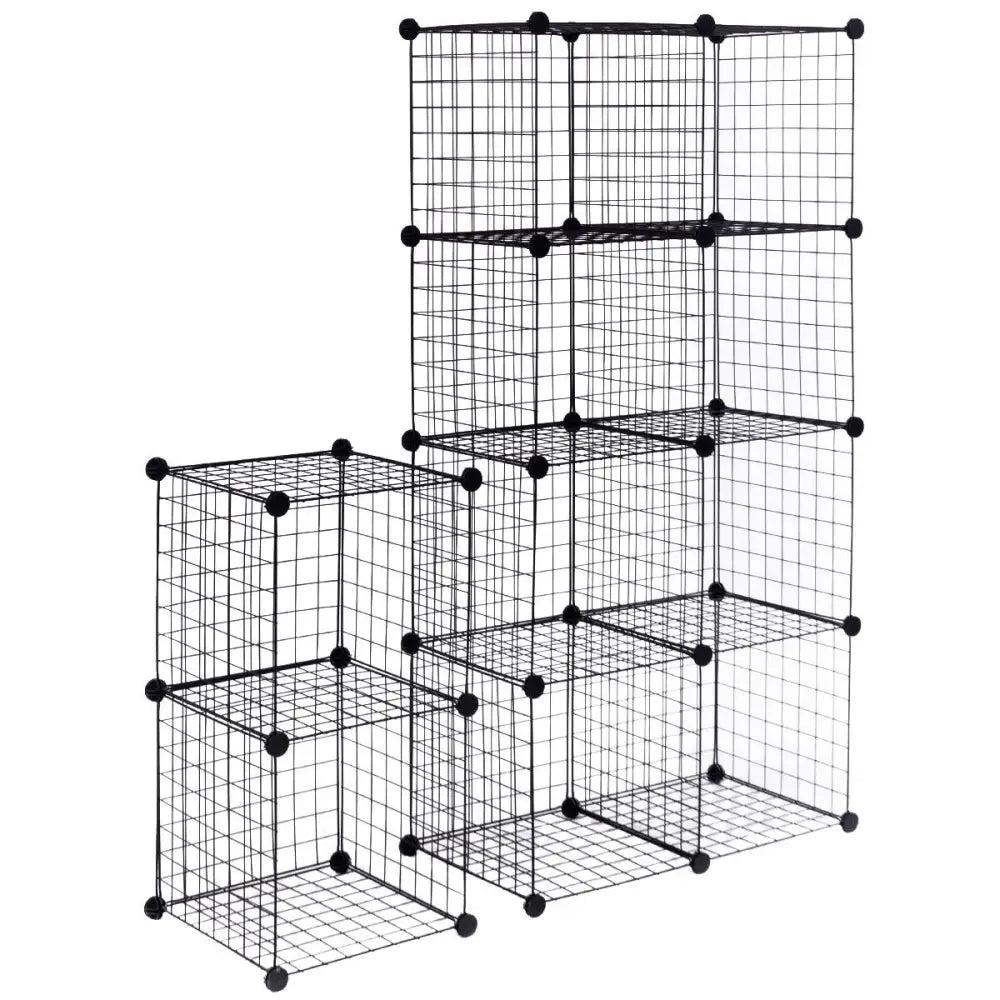 42’’ x 14’’ x 56’’ DIY 12-Cube Metal Grid Wire Storage Cubes - Clothing & Closet Storage
