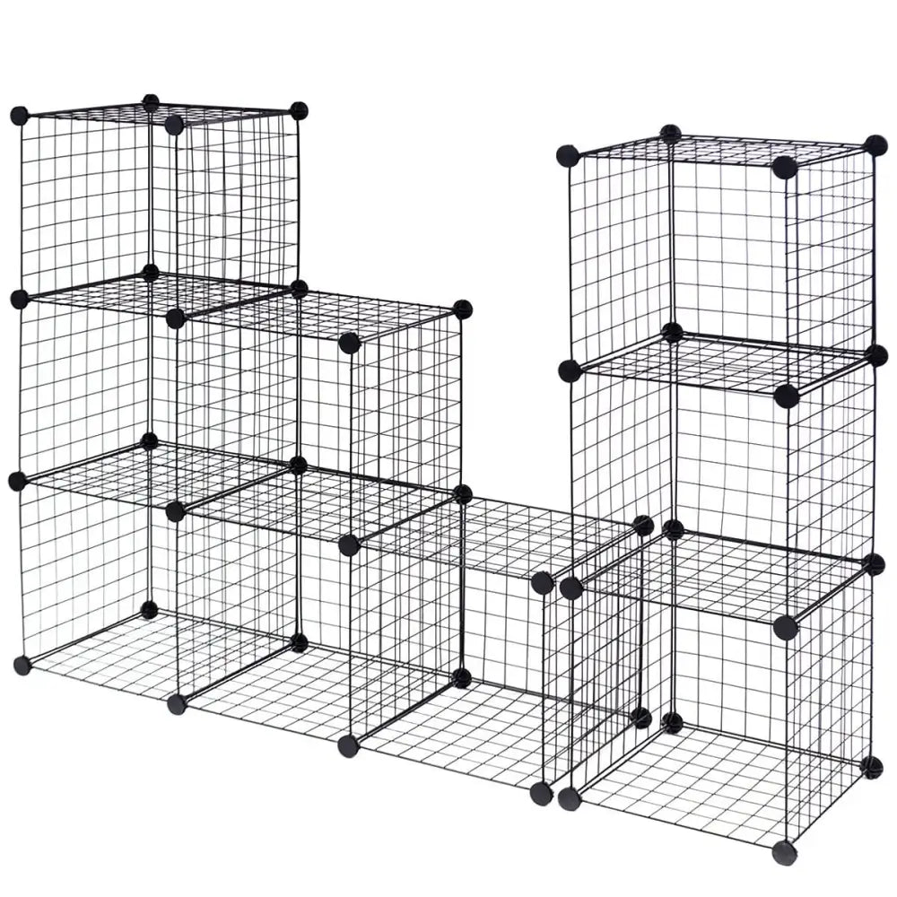 42’’ x 14’’ x 56’’ DIY 12-Cube Metal Grid Wire Storage Cubes - Clothing & Closet Storage