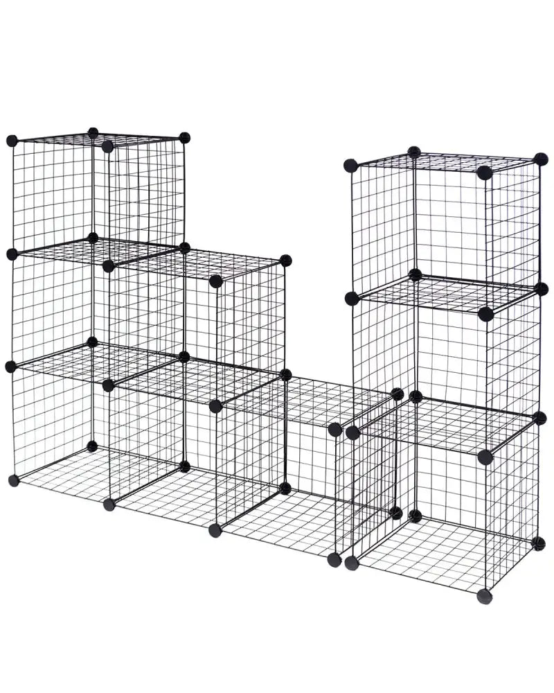 42’’ x 14’’ x 56’’ DIY 12-Cube Metal Grid Wire Storage Cubes - Clothing & Closet Storage
