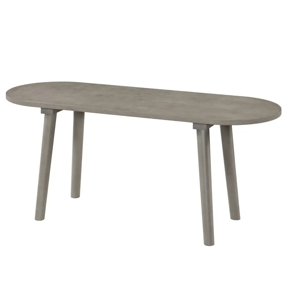 43 Inch Solid Wood Farmhouse Dining Bench Rustic Wooden Entryway Bench with Rubber Wood Legs-Gray - Gray - Dining Chairs