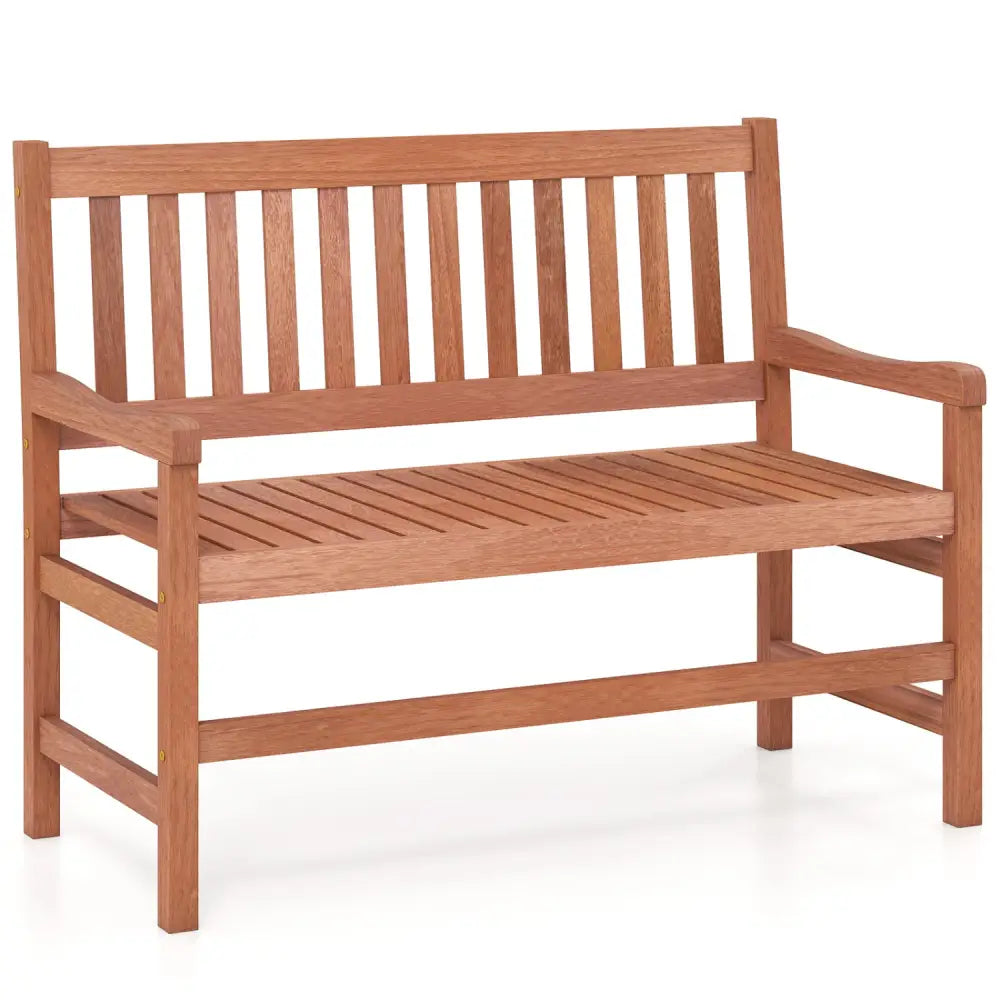 44 Inch 2-Seat Outdoor Loveseat Bench - Outdoor Benches