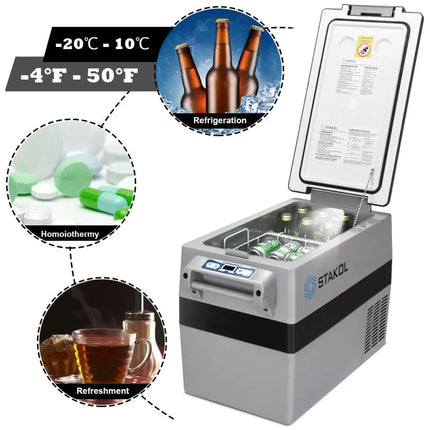 44 Quarts Camping Portable Electric Car Cooler Refrigerator - Coolers