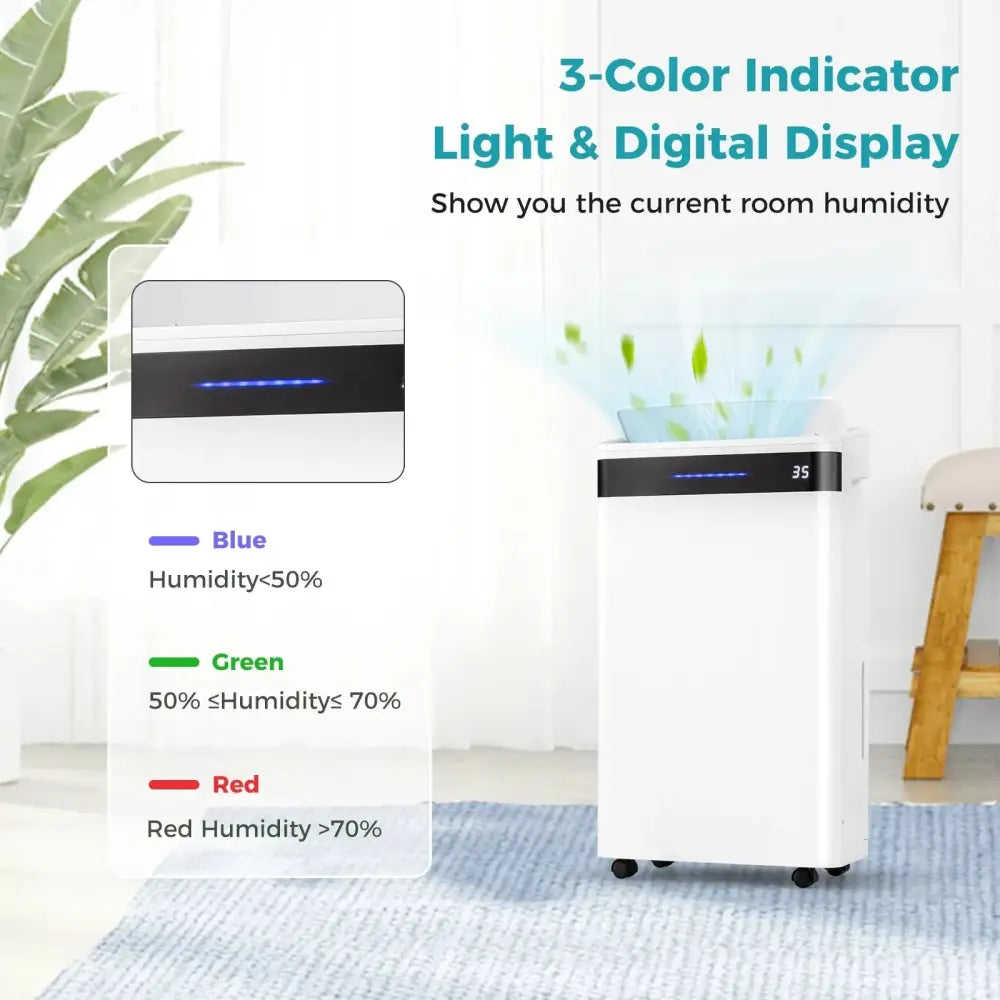 4500 Sq. Ft 57 Pint Dehumidifier for Home and Basement-White Costway