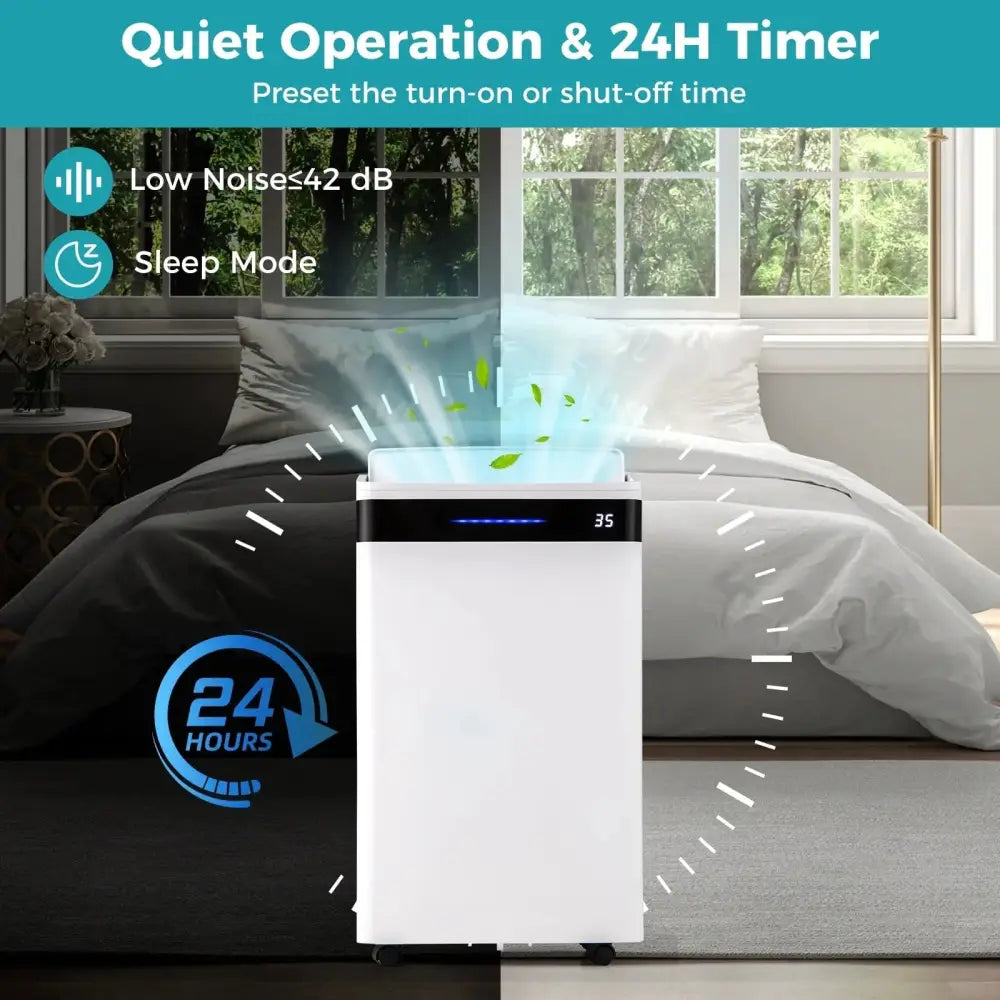 4500 Sq. Ft 57 Pint Dehumidifier for Home and Basement-White Costway