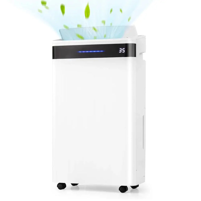 4500 Sq. Ft 57 Pint Dehumidifier for Home and Basement-White Costway