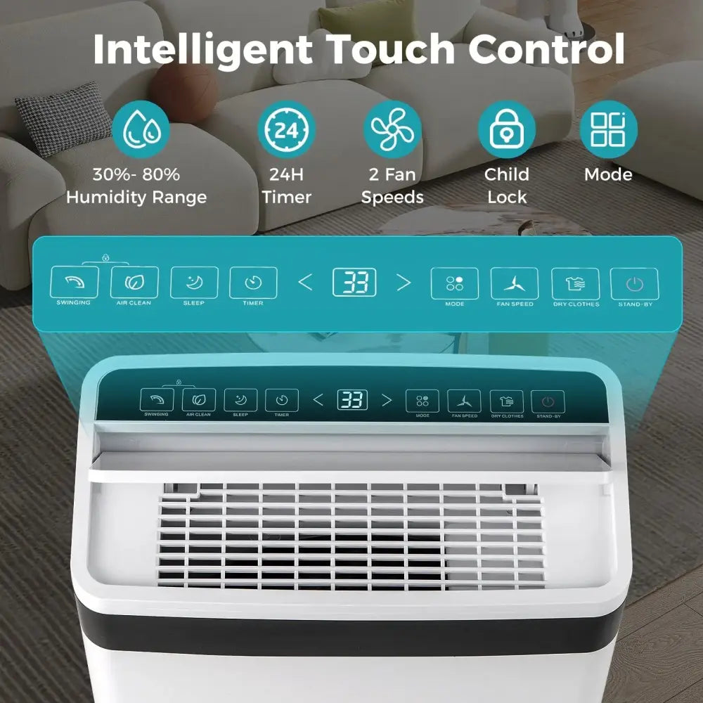 4500 Sq. Ft 57 Pint Dehumidifier for Home and Basement-White Costway