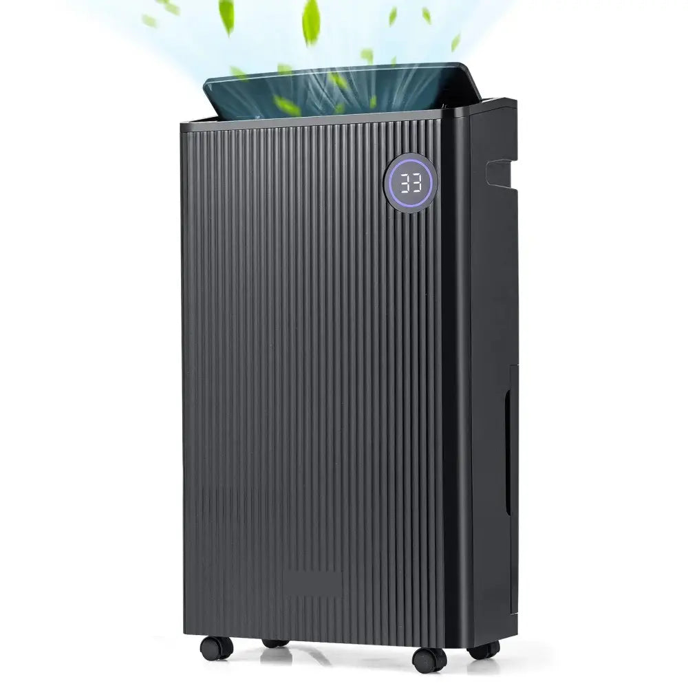 4500 Sq. Ft 57 Pint Quiet Dehumidifier for Basement with 4 Modes-Black Costway