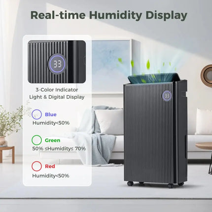 4500 Sq. Ft 57 Pint Quiet Dehumidifier for Basement with 4 Modes-Black Costway