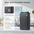 4500 Sq. Ft 57 Pint Quiet Dehumidifier for Basement with 4 Modes-Black Costway