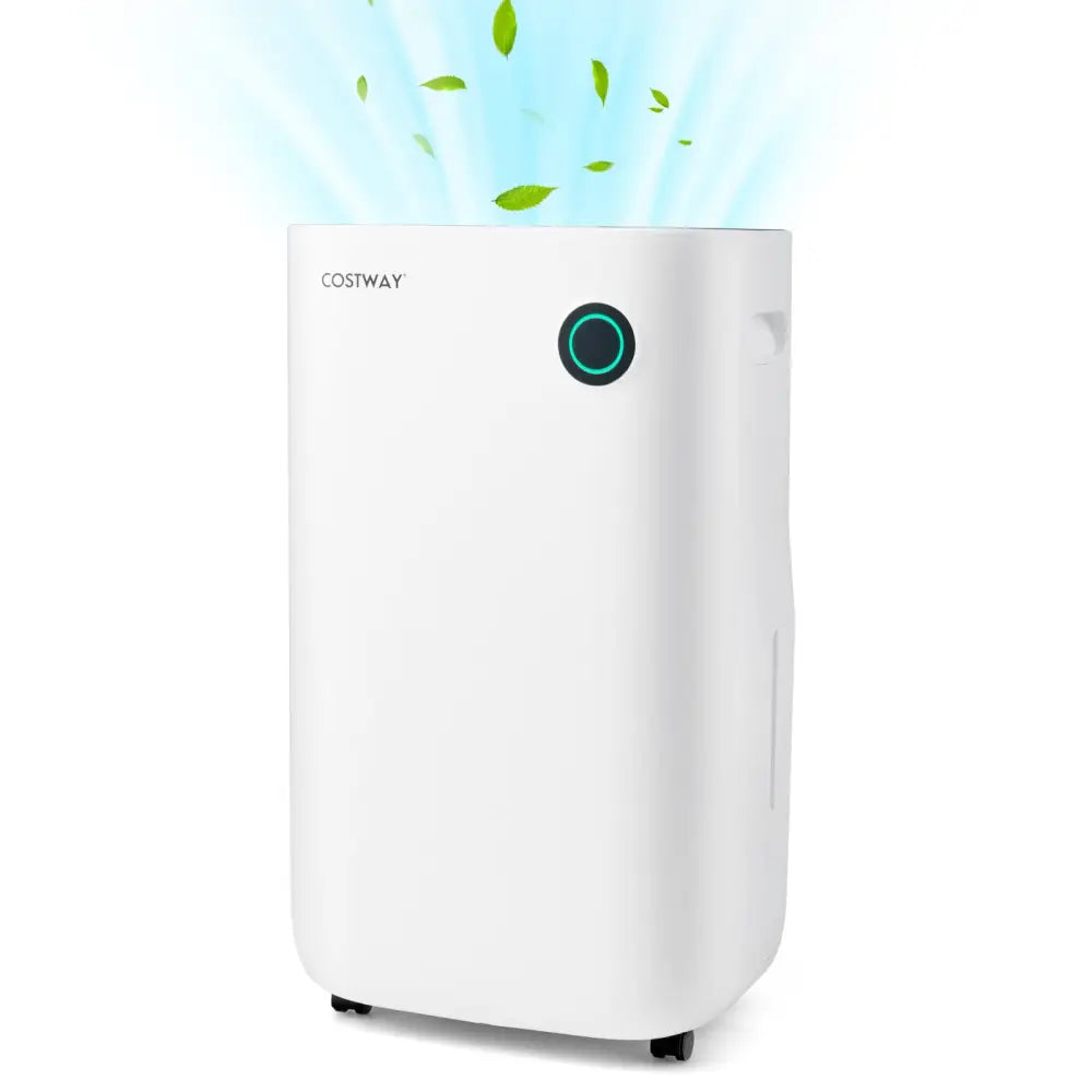 4500 Sq. Ft Dehumidifier with 5 Modes and 3-Color Indicator Light-White - White - Dehumidifiers