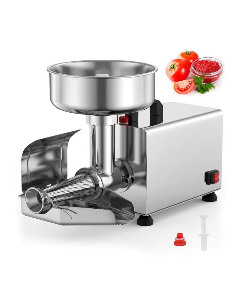 450W Electric Tomato Strainer Commercial Grade Food Mill Stainless Steel Sauce Maker - Silver - Food Grinders & Mills