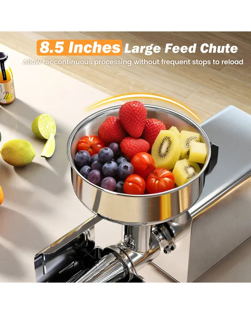450W Electric Tomato Strainer Commercial Grade Food Mill Stainless Steel Sauce Maker - Silver - Food Grinders & Mills