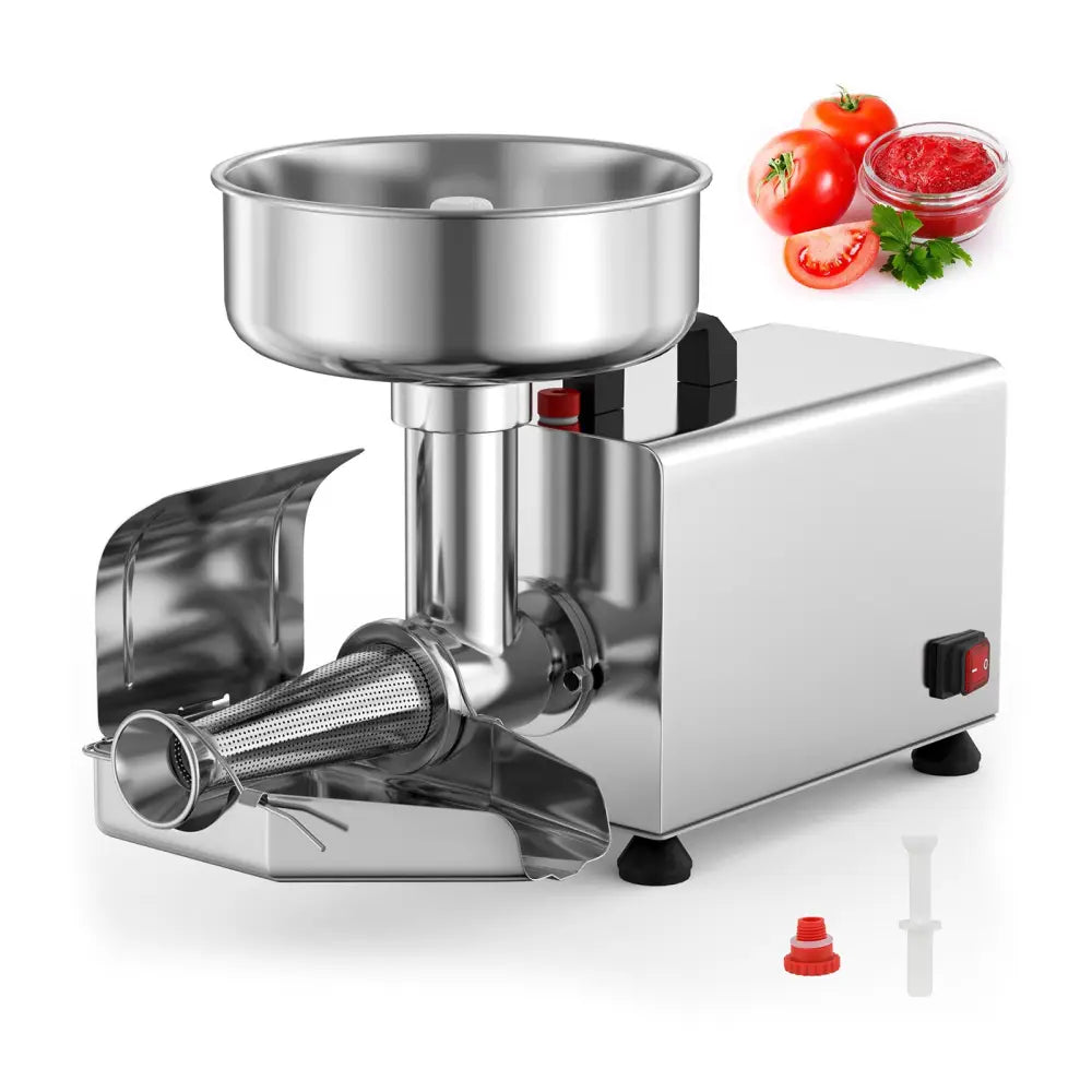 450W Electric Tomato Strainer Commercial Grade Food Mill Stainless Steel Sauce Maker - Silver - Food Grinders & Mills
