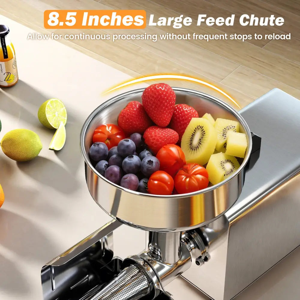 450W Electric Tomato Strainer Commercial Grade Food Mill Stainless Steel Sauce Maker - Silver - Food Grinders & Mills