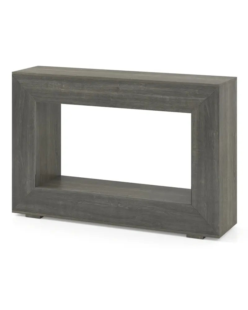 47’’ 2-Tier Farmhouse Console Table with Open Storage Shelf for Living Room-Oak - Oak - Console Tables