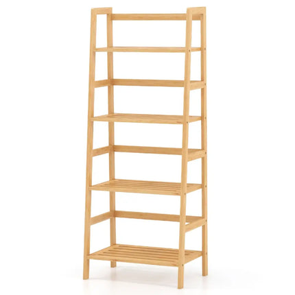 47.5 Inch 4-Tier Multifunctional Bamboo Bookcase Storage Stand Rack - Natural - Bookcases