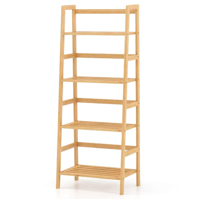 47.5 Inch 4-Tier Multifunctional Bamboo Bookcase Storage Stand Rack - Natural - Bookcases