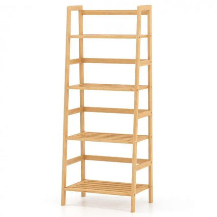 47.5 Inch 4Tier Multifunctional Bamboo Bookcase Storage Stand Rack - Oasis Home Essentials