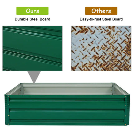 47.5 Inch Patio Raised Garden Bed Vegetable Flower Planter - Dark Green - Raised Garden Beds