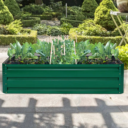 47.5 Inch Patio Raised Garden Bed Vegetable Flower Planter - Dark Green - Raised Garden Beds